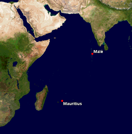 Mauritius And Maldives On World Map The African Aviation Tribune •: □ Mauritius: Maldives And Mauritius Ink  Basa; Daily Intra Island Flights Slated To Begin "Before July."