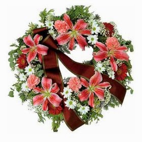 Wreath with ribbon flower delivery in Algeria Wreath with ribbon flower delivery in Algeria