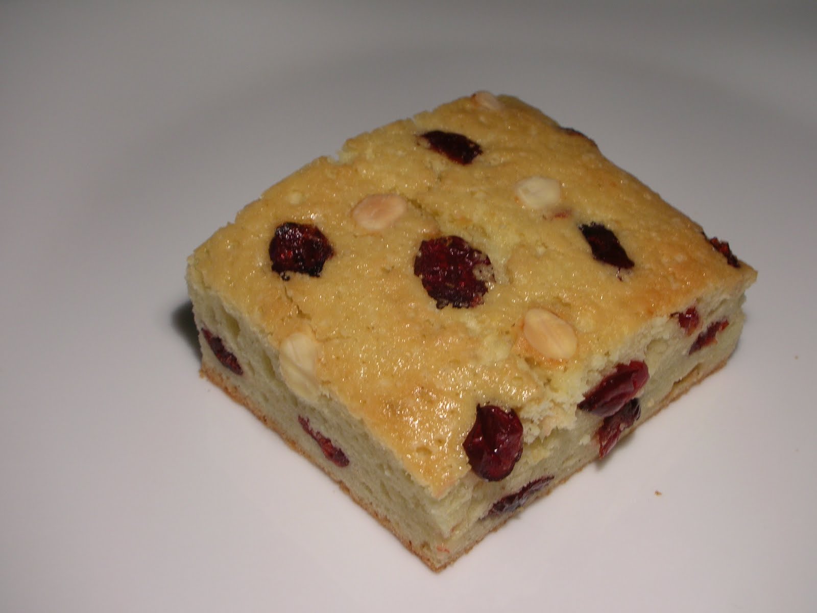 Easily Good Eats Cranberry Almond Bar / Blondie Recipe