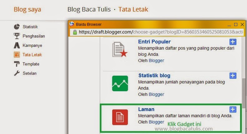 Cara Membuat Menu Di Blog Tanpa Edit HTML