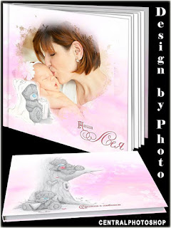 Photobook para meninas - Ursinhos de pelúcia Photobook PSD Photoshop