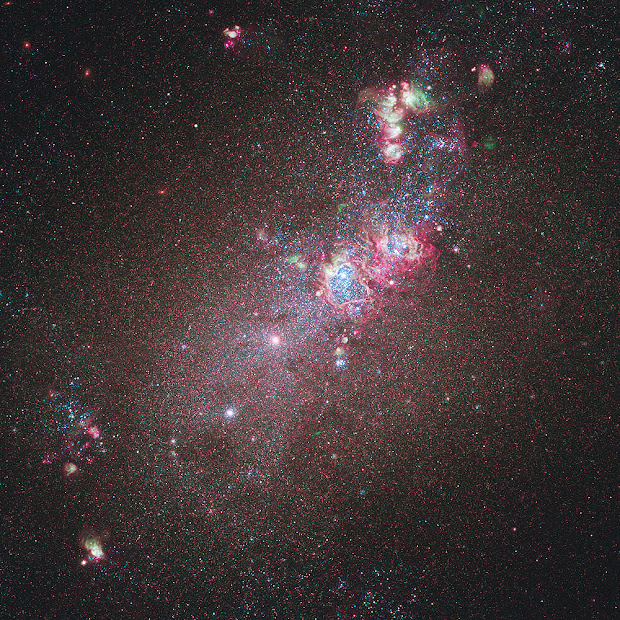 Dwarf Galaxy NGC 4214 by Hubble: a Star Formation Laboratory