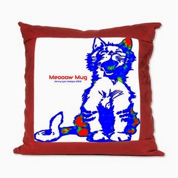 Funny Hello Meoow Suede Pillow