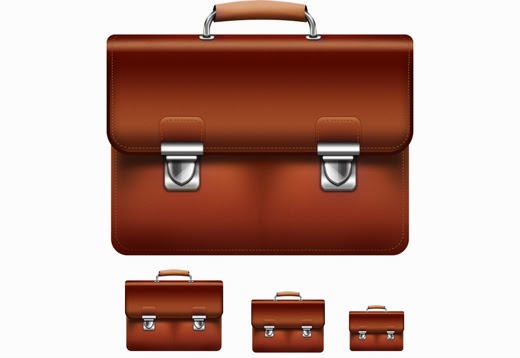 Leather briefcase PSD & icon Leather briefcase PSD & icon
