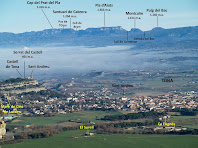 Zoom cap a la zona de Tona i el Cabrerès Zoom cap a la zona de Tona i el Cabrerès