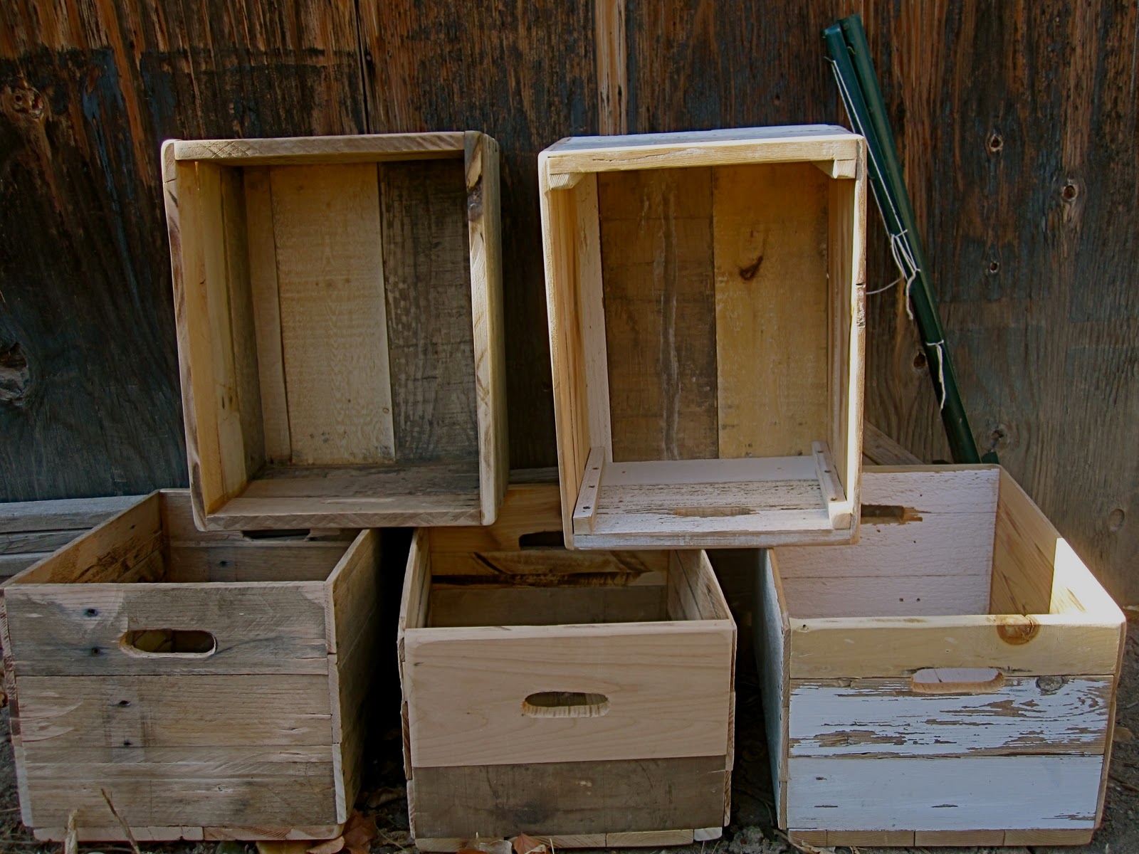 fatto nello utah Old style wooden milk crates
