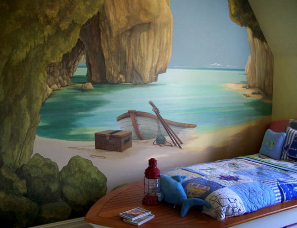 Pinturas murales para dormitorios : dormitorios Pintura habitación para jóvenes