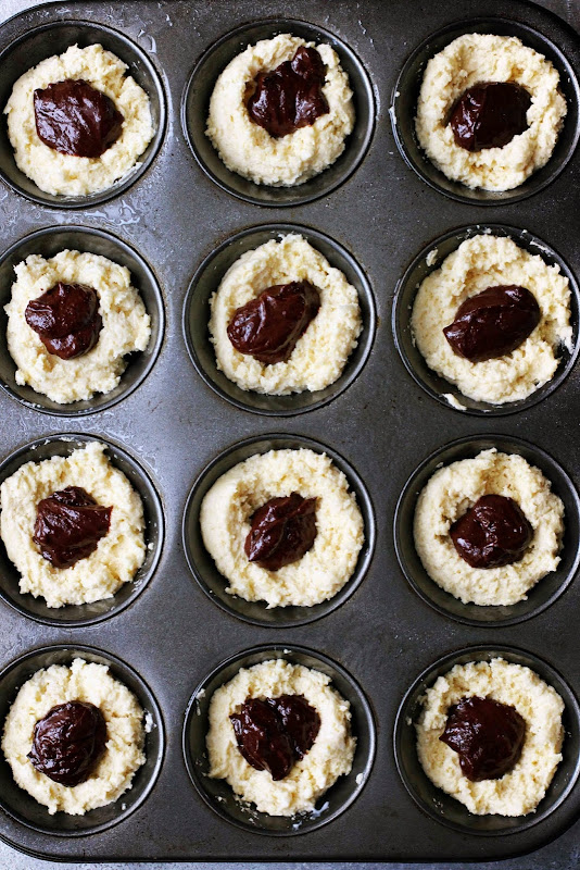 Milk and Honey Chocolate Filled Cinnamon Doughnut Muffins