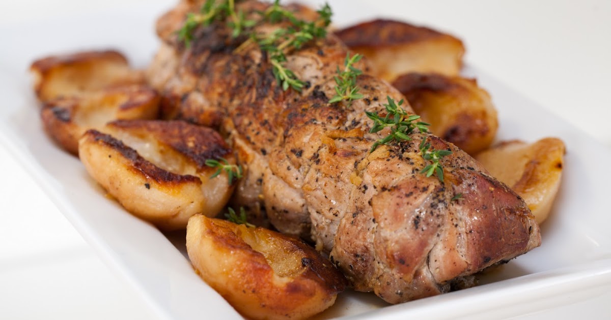 flour child Roast Pork Tenderloin with Pears and Leeks