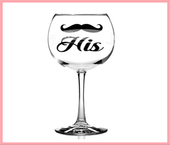 His Mustache Wine Glass Stem/Stemless