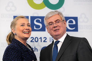 Hillary Clinton meets Irish Foreign Minister Eamonn Gilmore in Dublin