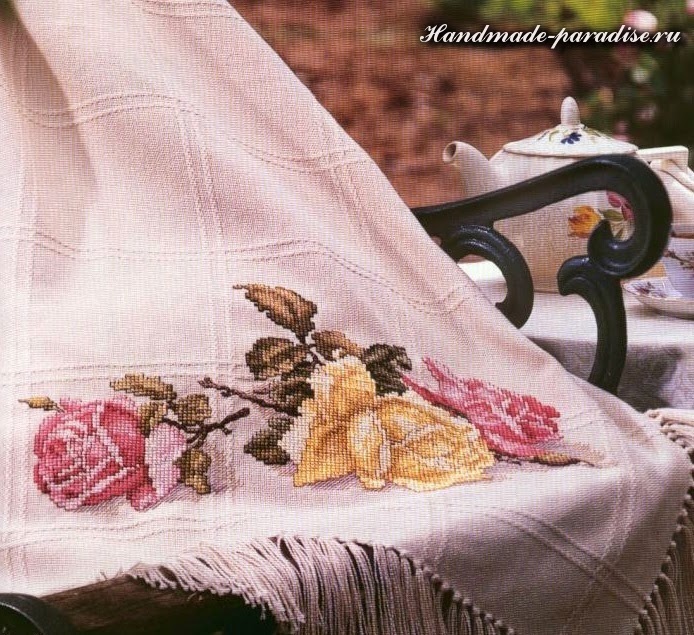 Розы. Схемы вышивки крестом