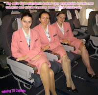 The male staff underwent feminization training to become flight attendants