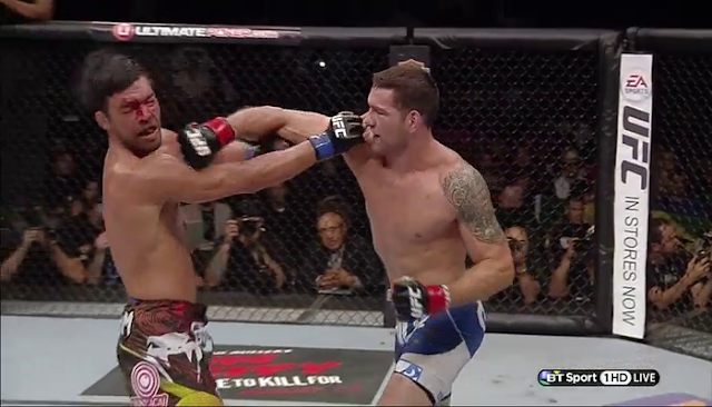 Weidman punch bloodied Machida in UFC 175
