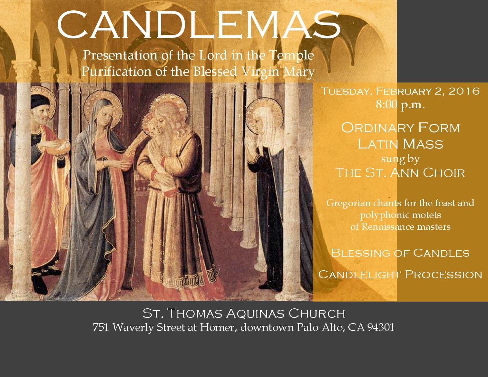 Candlemas in Palo Alto, California Catholic News Live