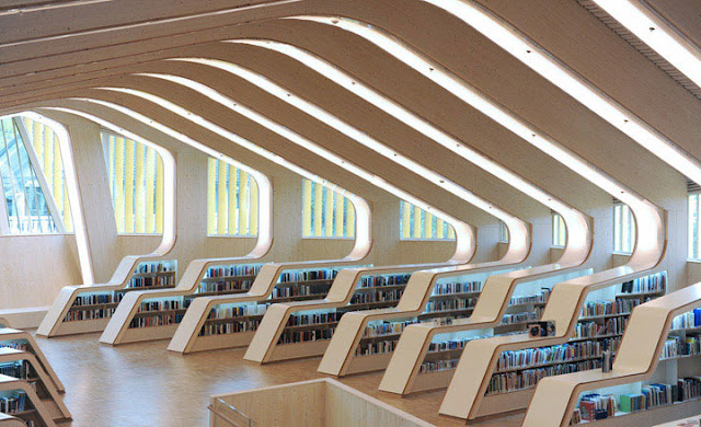 Biblioteca Centro Cultural Vennesla interiores