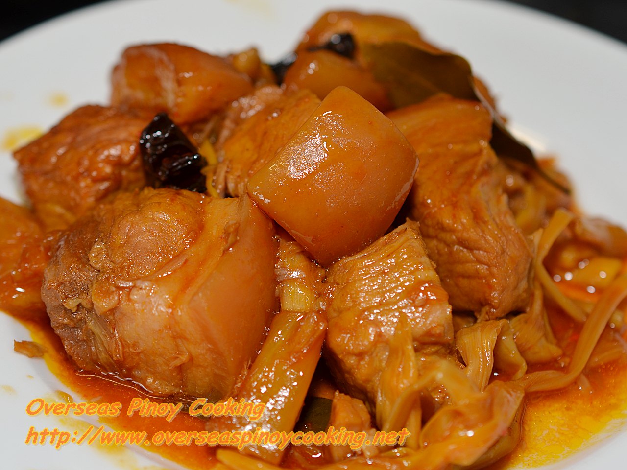 Overseas Pinoy Cooking Pork Humba with Pineapple