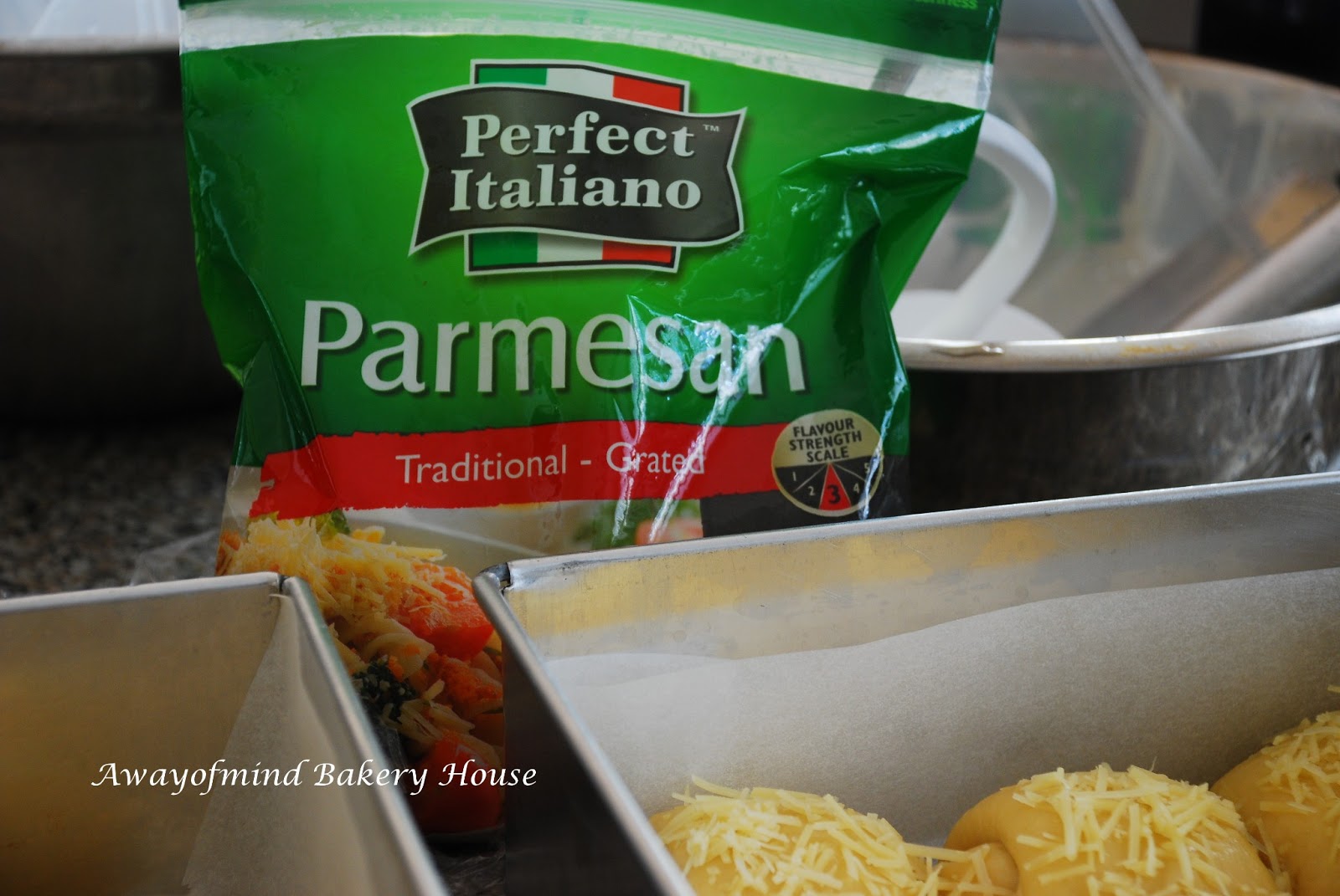 Awayofmind Bakery House Parmesan Cheese Bread (straight dough method)