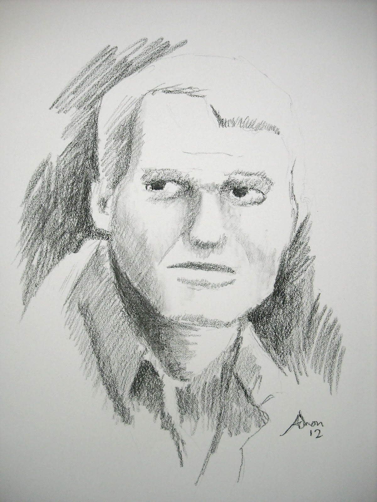 Portraits by Adron: Quick Fifteen Minute Sketch of a Man's Face