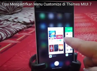 Tekan Lama pada Tema Cara Menampilkan Menu Costumize Themes pada Miui 7