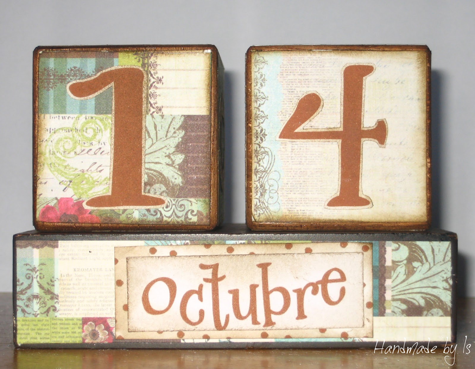Calendar Wooden Blocks : Handmadebyis calendario con bloques de madera Calendar Wooden Blocks : Handmadebyis calendario con bloques de madera