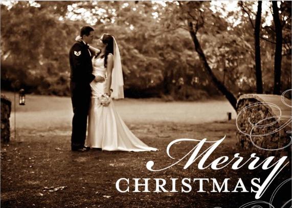This simple design works well with a sweet wedding photo This simple design works well with a sweet wedding photo