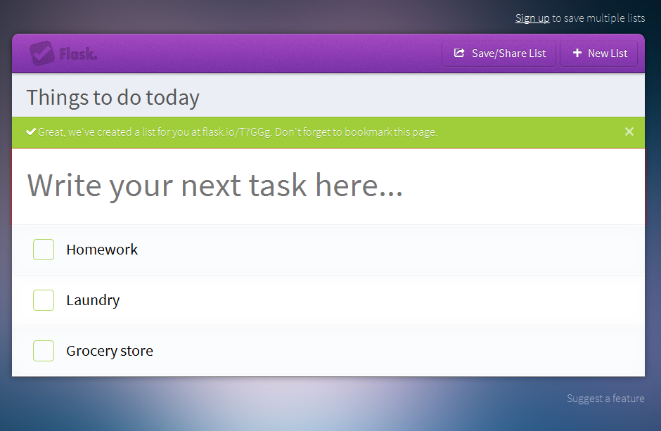 Free Technology for Teachers Flask Quickly Create and Share Todo Lists