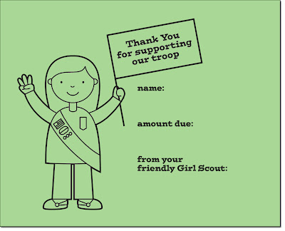 Girl Scout cookie thank you tags from spotgirl-hotcakes.blogspot.com