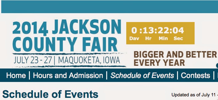 http://www.jacksoncountyiowafair.com/Schedule-of-Events.html