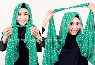 Cara Memakai Hijab Pashmina Chiffon Praktis
