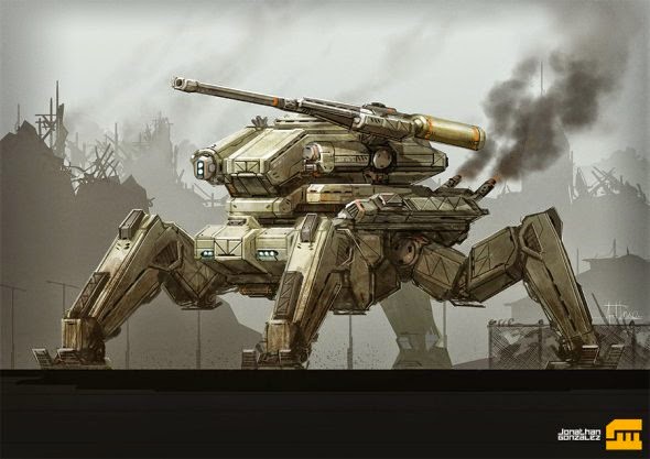 Mechas, robôs, soldados futuristas e aliens nas ilustrações de ficção científica de Jonathan González Jonathan González Gómez BrotherOstavia deviantart ilustrações ficção científica