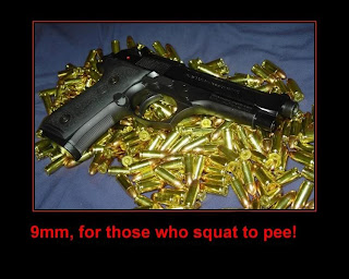 funny weapons fail picture womans handgun
