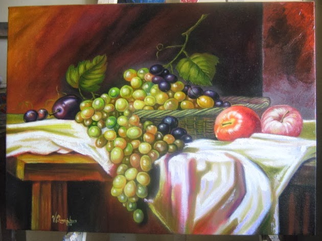bodegon con uvas
