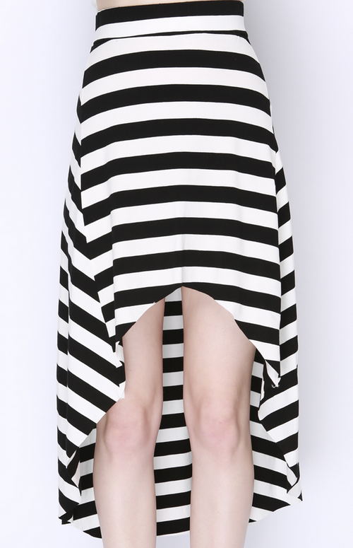 Striped Mullet Maxi Skirt