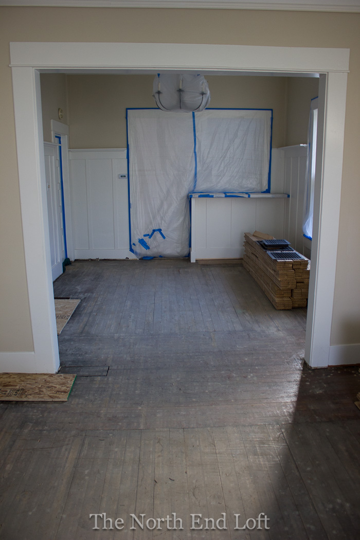 The North End Loft New Hardwood Floors Demolition