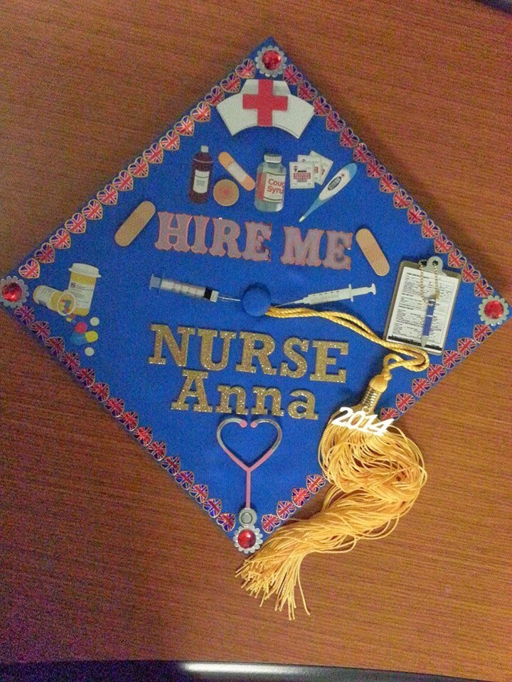 Life with Lilith and the cats nursing graduation cap decorated