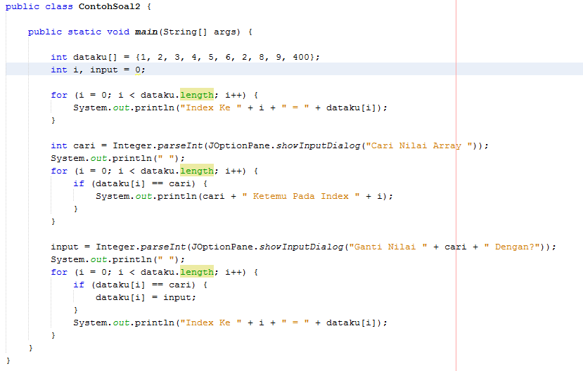Array 1 Dimensi Contoh Permasalahan dan Cara