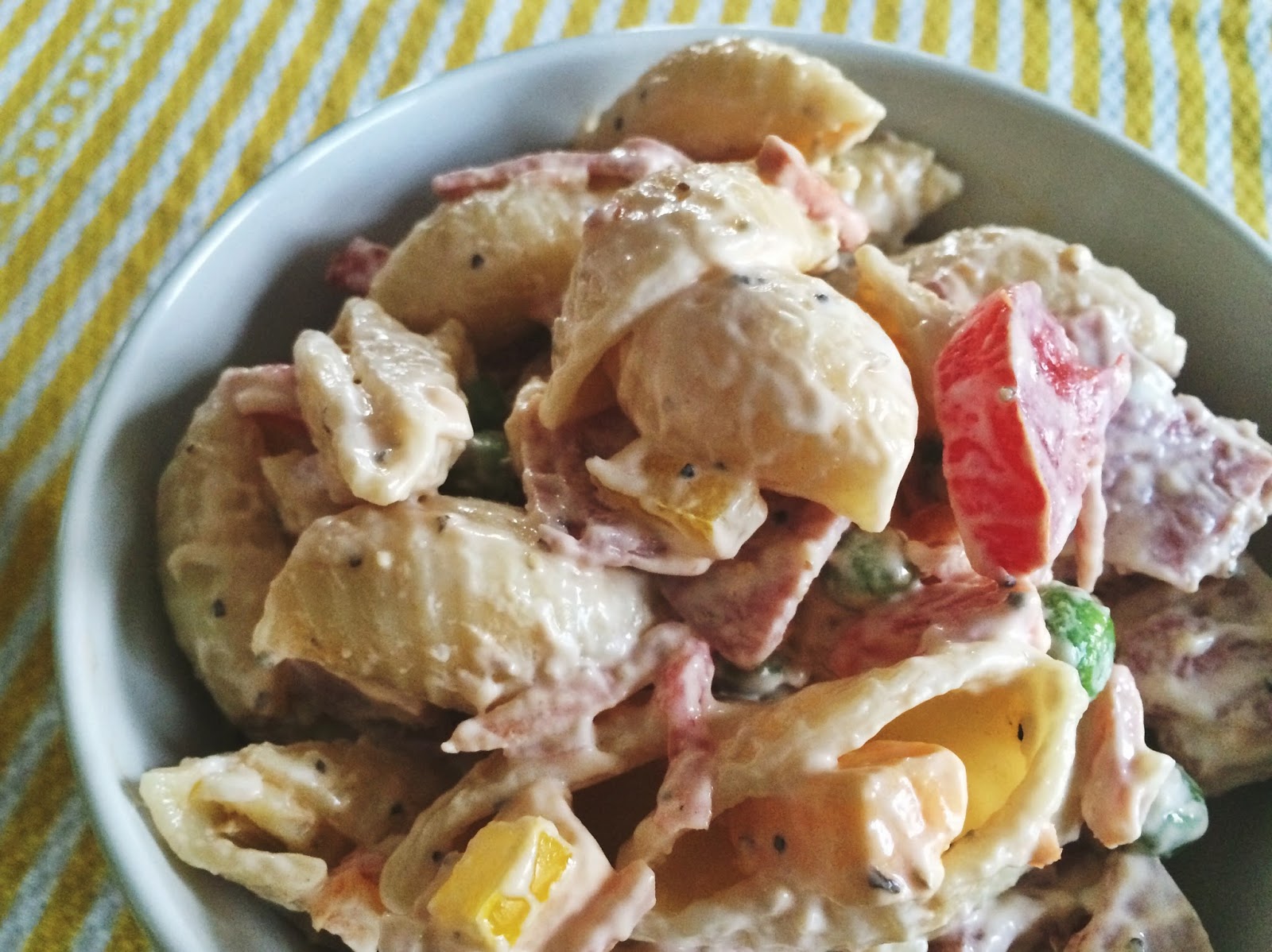 Kelsey Creamy shell pasta salad