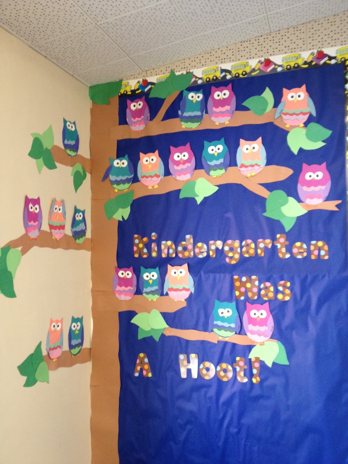 Kindergarten Was a Hoot Bulletin Board Apples & ABC's