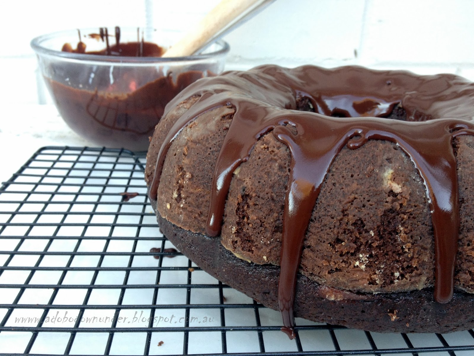 adobo down under Chocolate sour cream bundt cake