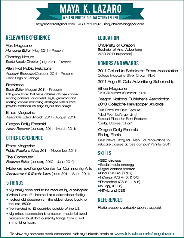 creating a resume in indesign