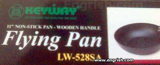 keyway non-stick wooden handle frying pan lw528sa
