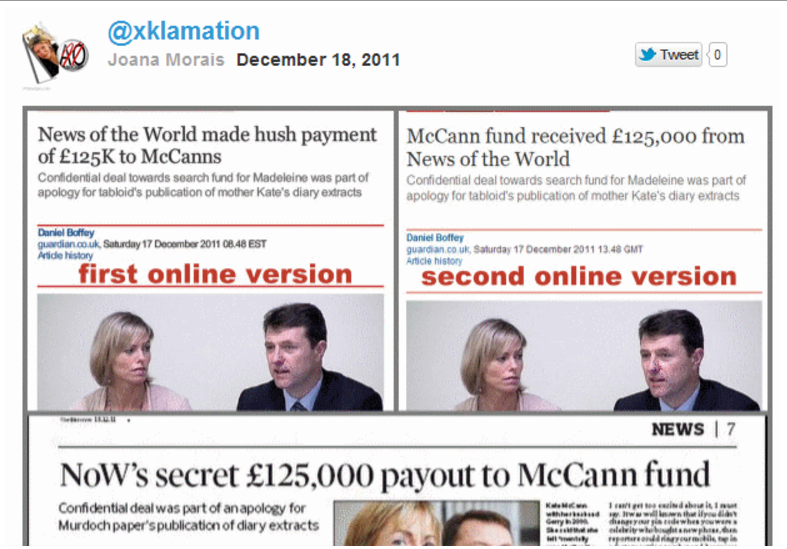 Madeleine McCann fund received £125,000 from News of the World
