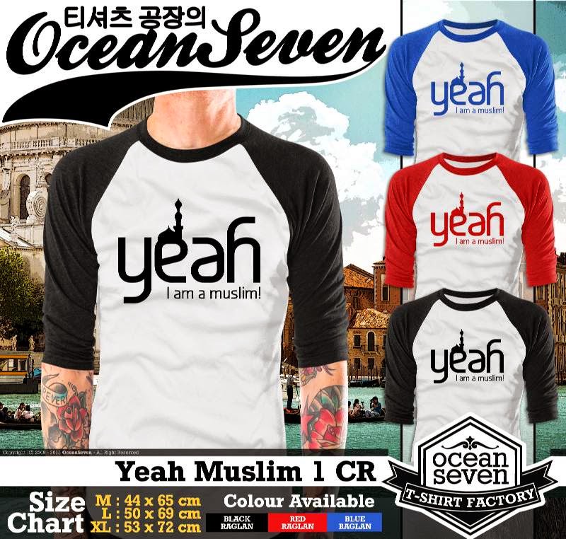 Kaos Raglan Yeah Muslim 1 Cr baystro Kaos Raglan Yeah Muslim 1 Cr baystro