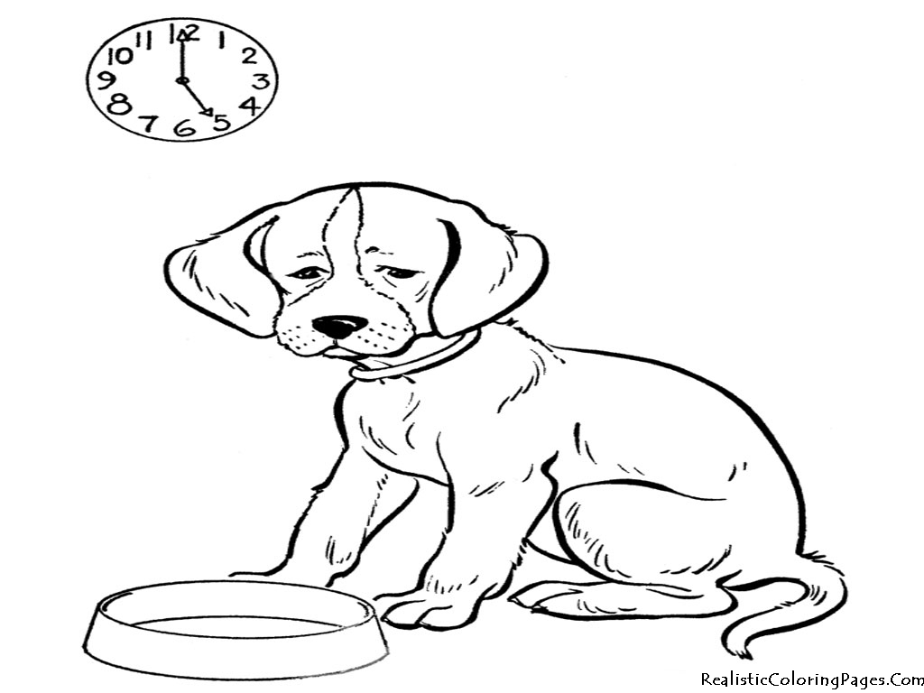 Realistic Dog Coloring Page in 2020 Dog coloring book