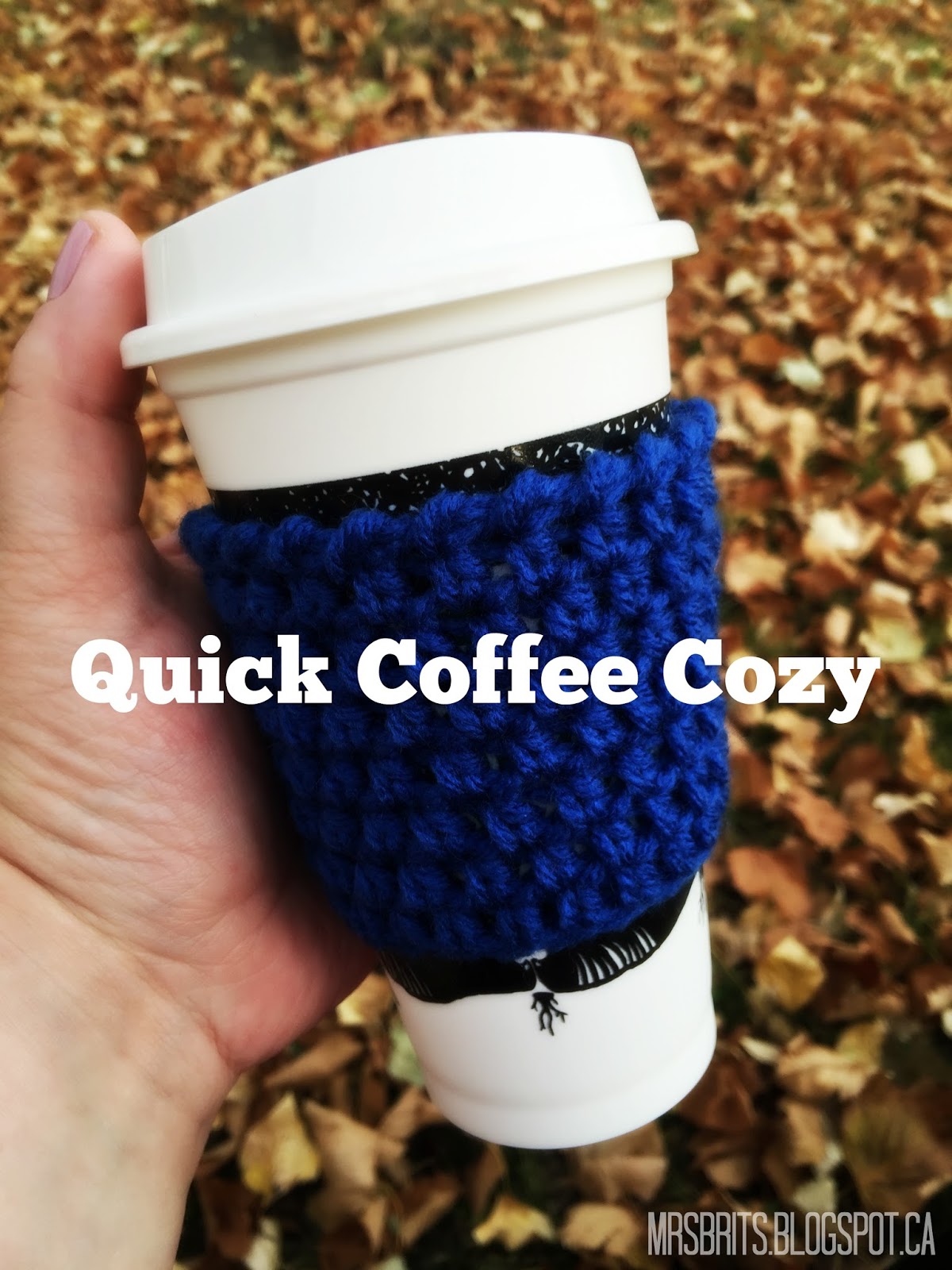 Quick Crochet Coffee Cozy Make in less than 15 min!