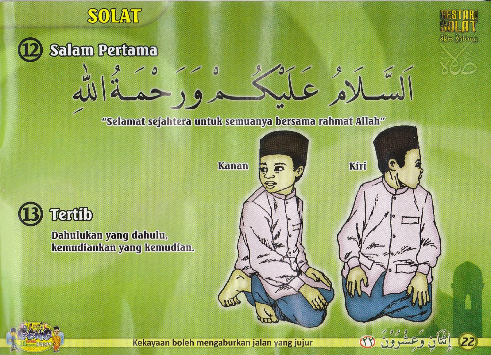 Tutorial Sholat 5 Waktu Salam Penutup Sholat