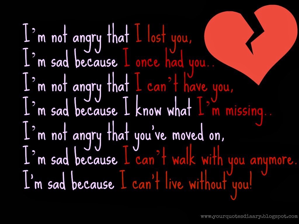 I Can’t Live Without You Quote