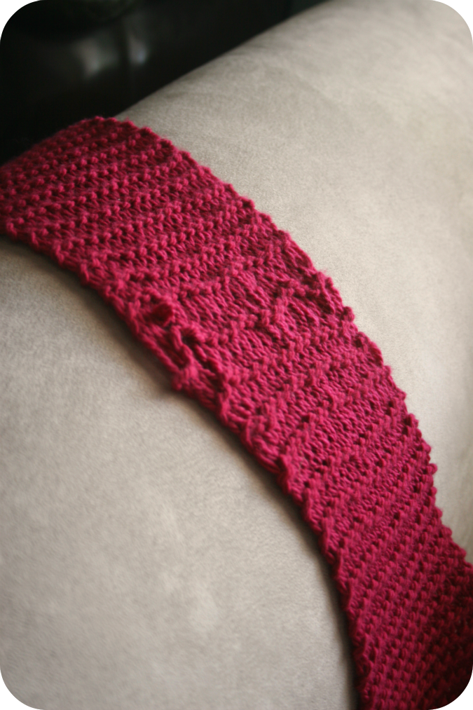 Never Not Knitting Annie's Swiss Cheese Scarf Pattern