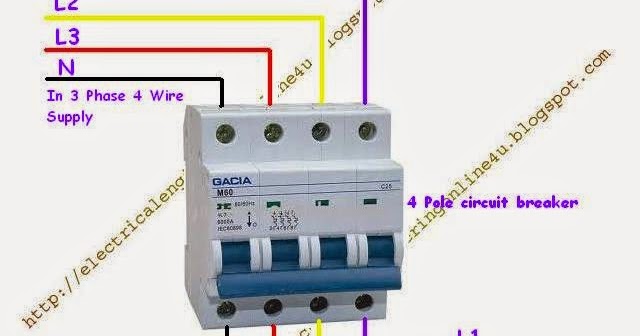 How to Wire 4 Pole Circuit Breaker For 3 Phase 4 Wire System